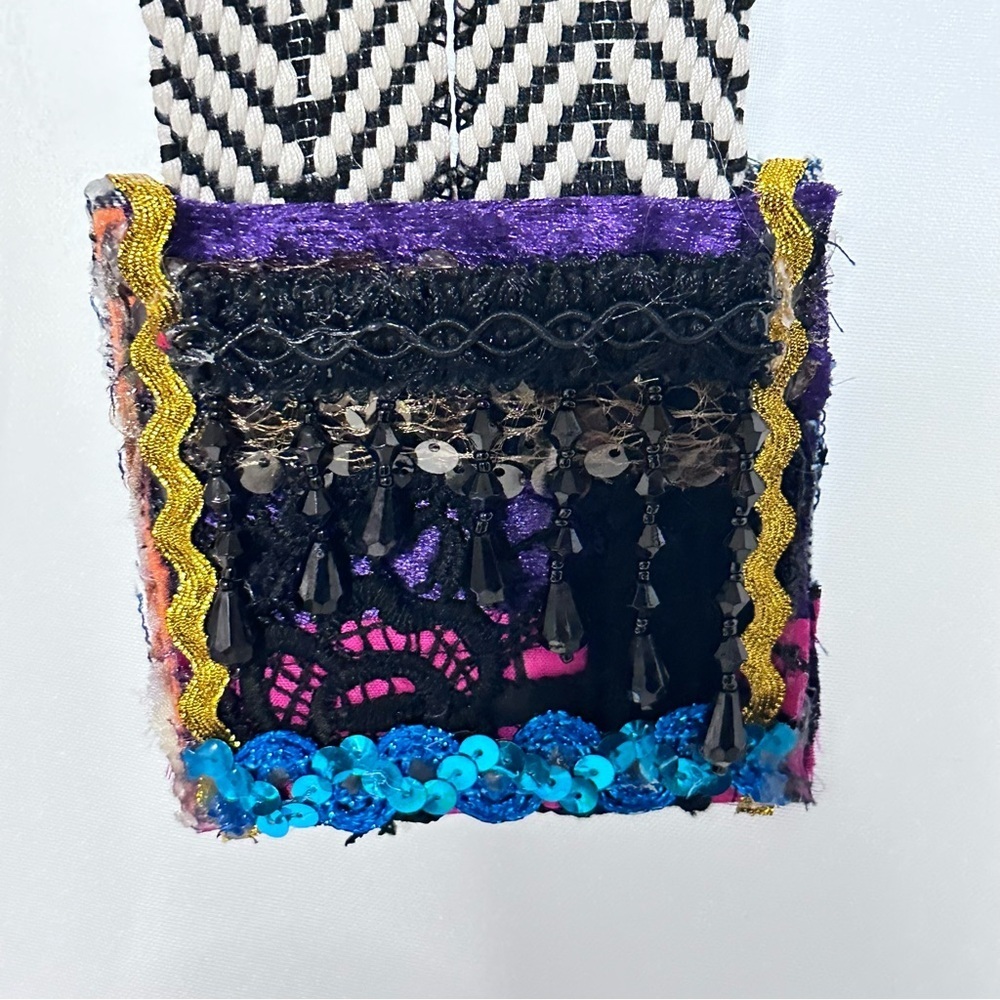 RUBYRUDI Necklace Purse, Hand Crafted, Amulet Wallet Pouch Artisan OOAK Signed